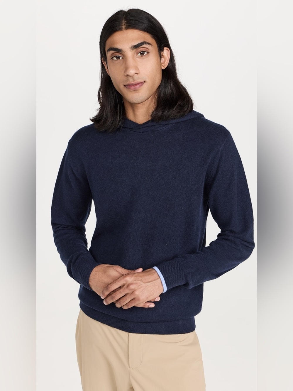 Greyson KOKO Hoodie Sweater Wool Cashmere Navy Blue XL